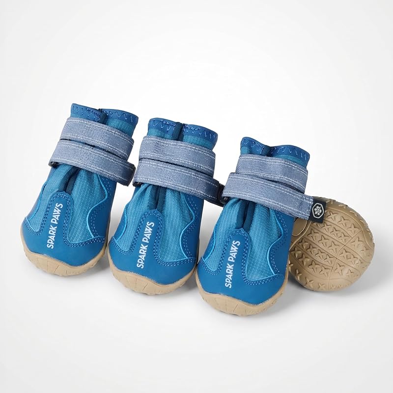 Botas para Cães Spark Paws 365 com Sola Antiderrapante e Tiras Refletivas