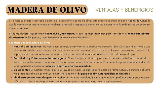 BIMORDISCOS Palo de Olivo para Perros