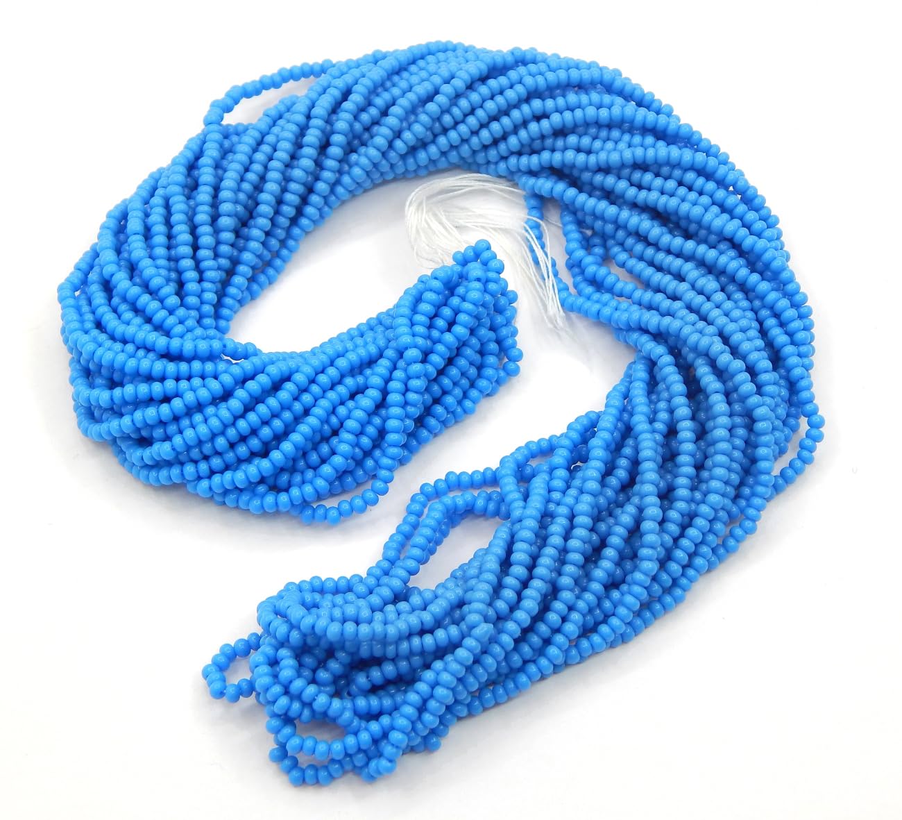 Perlin Seed Beads Native American Seed Beads Pony Beads Preciosa Ornela Czech 2 mm 9000 Pieces CZ 11/0 on Several Strands Sea Blue Opaque Round - Image 2