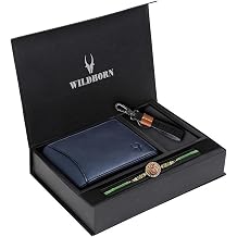 WildHorn Rakhi Gift Hamper for Brother - Classic Men's Combo/Gift Set of Leather Wallet, Keyring and Rakhi for Brother/Bhaiya.