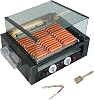 1650W Hot Dog Roller, 11 Rollers Hot Dog Machine, 30 Hot Dogs Capacity, Dual Temp Control Stainless Hotdog Roller Grill with Glass Guard, LED Warm Light for Commercial, Party, BBQ 11 Rollers
