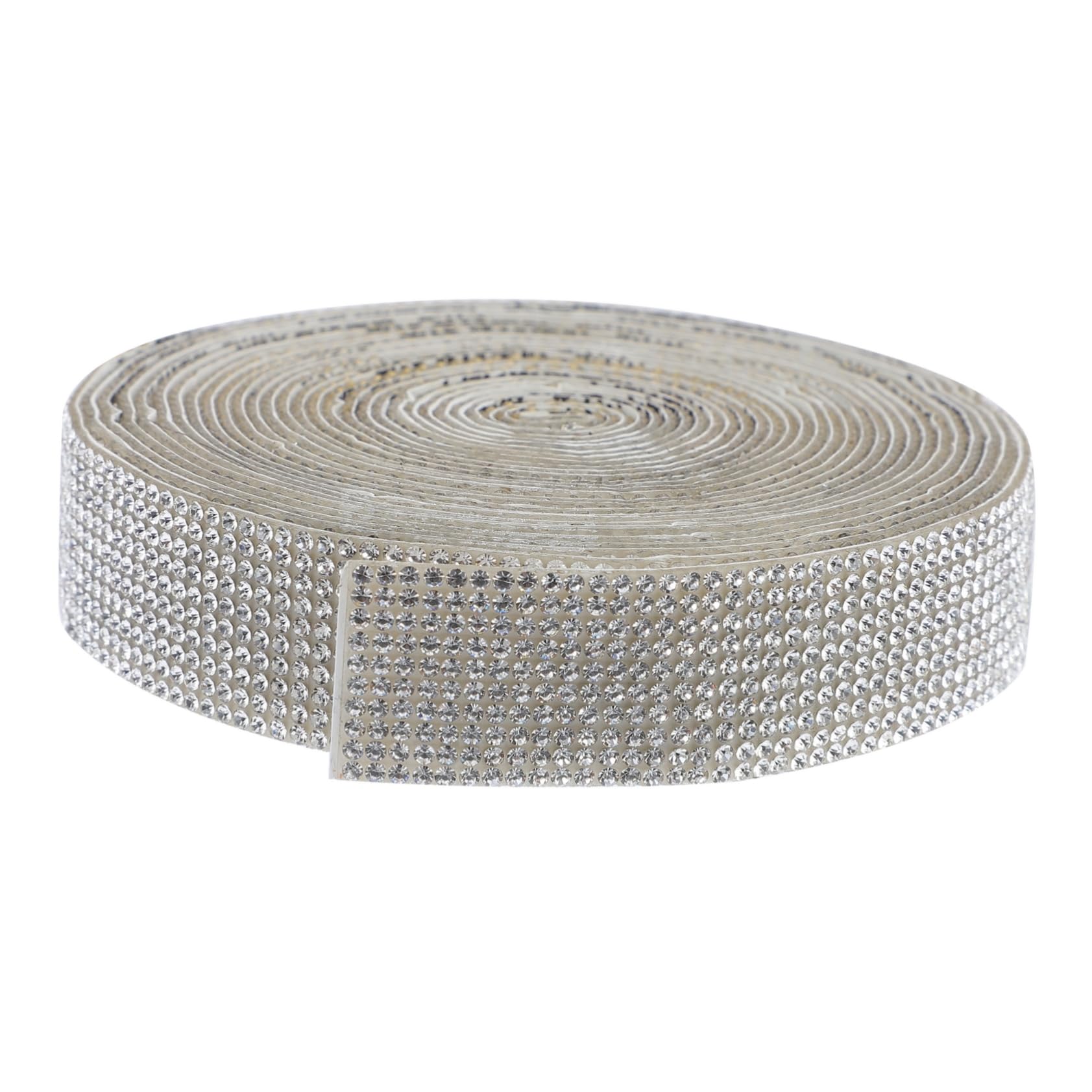 Lurrose 2stücke Selbstklebendes Strassband Yards Dekoratives Kristallbänder Für Diy-handwerk Glitter-ribbon Für Hochzeiten Partys Reihig Breit Für Dekorationen Und Accessoires