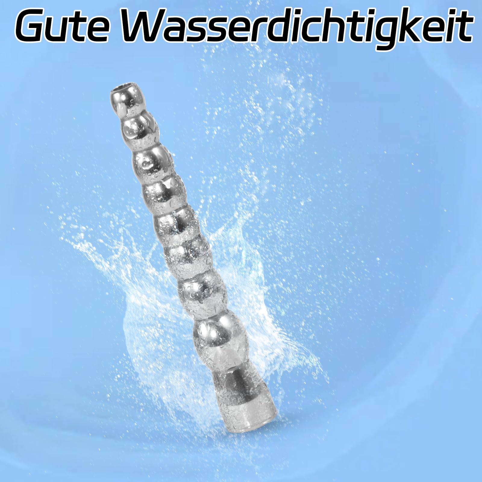 Dilatateur Urètre en Acier Inoxydable avec 8 Boules Sonde Uretre Pénis Creux en Métal Prostate Stimulant Barre de Masturbation pour Hommes Jouet Sexuel Fétiche Extrême pour Hommes (L)