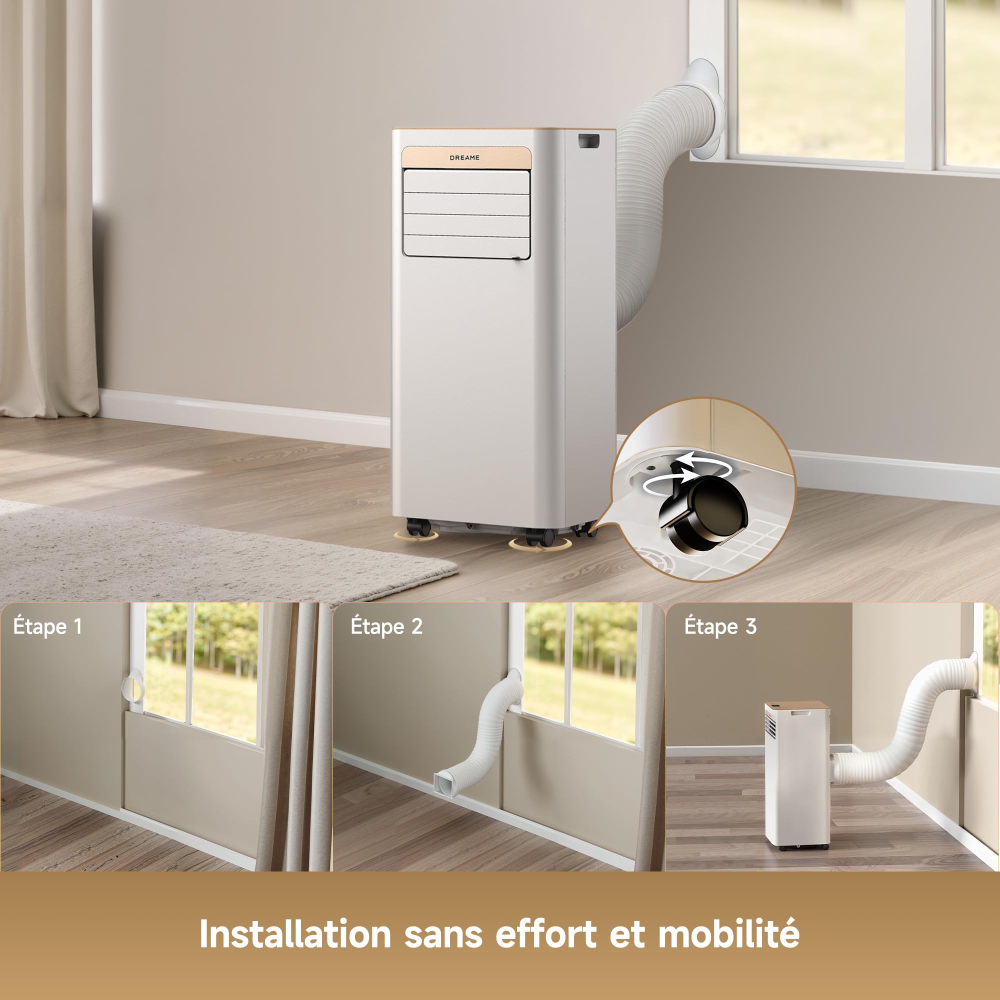 DREAME P-Wind10 Climatiseur mobile 3-en-1 9000 BTU