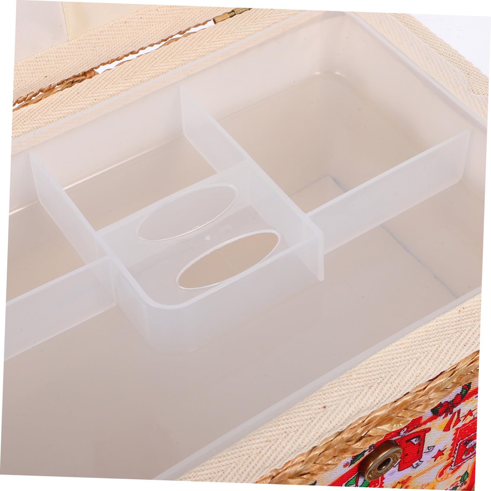 Coffret Cadeau De Couture Organisateur De Panier à Couture avec Plateau Amovible Coussin à Épingles Intégré Et Poche Intérieure pour Rangement De Fournitures