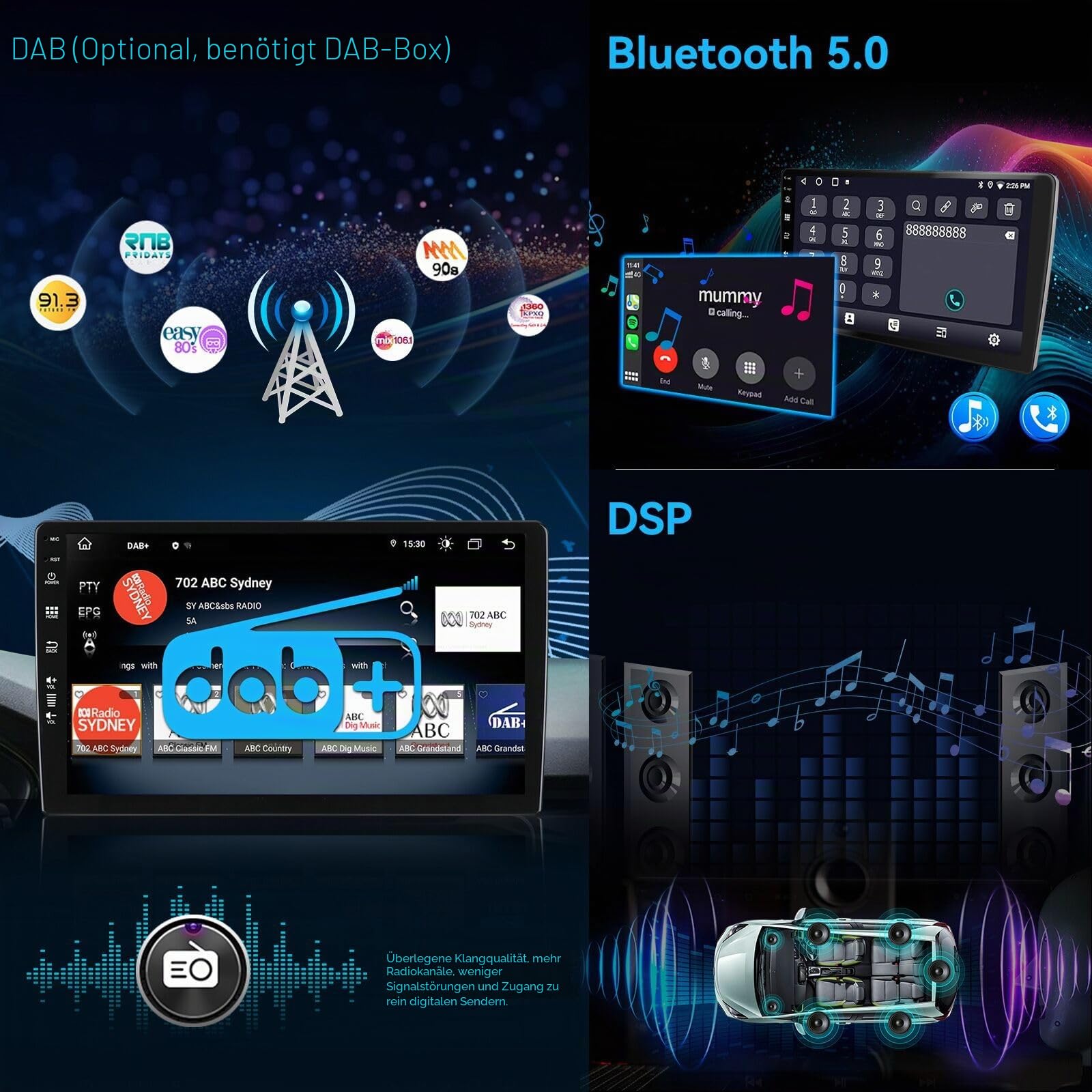 [6G+128G,Octa-Core] - MSD Autoradio für Ford Focus (2012-2017) | Android 16 GPS Navi Radio | CarPlay Android Auto Lenkradsteuerung Dual-Band WiFi DSP DAB | Rückfahrkamera MIC | 2 Din 9 Zoll