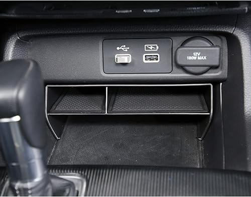 Miniatura 7 de Xotic Tech - Organizador de consola central de 2 capas para interior negro, bandeja de bolsillo compatible con Honda Civic de 11 generación 2022,