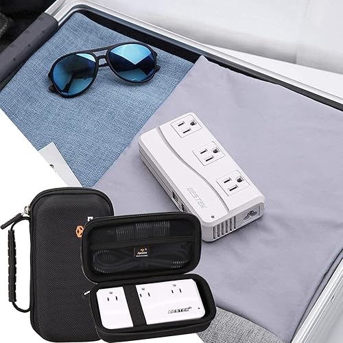 Miniatura 4 de Aproca Estuche de viaje de almacenamiento duro para BESTEK Adaptador de viaje universal 220V a 110V convertidor de voltaje (negro)
