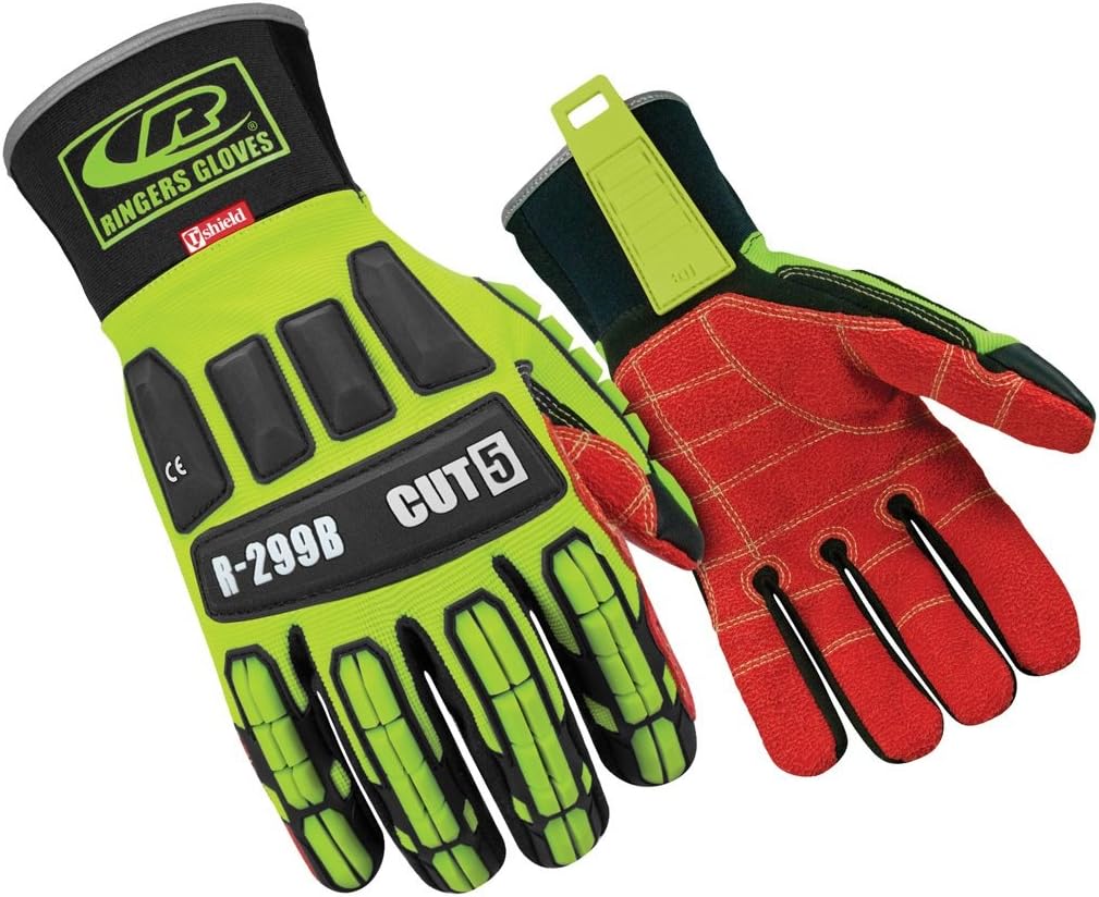 Ringers Gloves R-299B Roughneck Barrier, Heavy Duty Impact Glove, KevLoc Grip System, Waterproof Barrier, Large