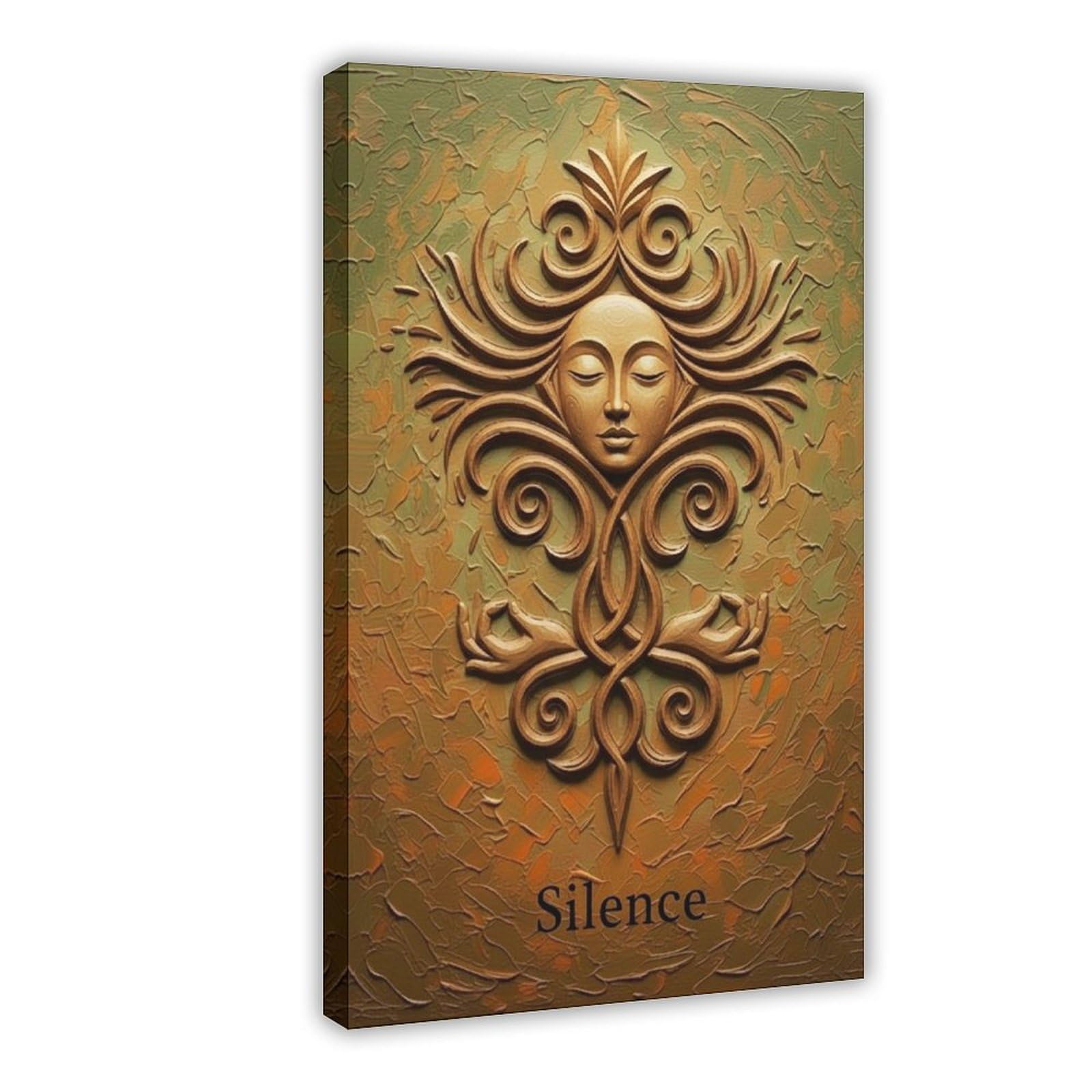 MRYCQ Silence Meditation Poster Canvas Poster for Dorm Room Decor Gift