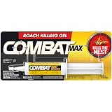 Combat Max Roach Killing Gel, Indoor and Outdoor Use, 1 Syringe, 2.1 Oz | Starts working in hours, fast control of large roaches, long residual action, unscented, transparent gel Gel 2.1 Fl Oz (Pack of 1)