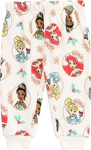 Miniatura 4 de Disney Conjunto de sudadera de vellón y pantalones deportivos para niñas, tallas de recién nacido a niño grande (recién nacido - 14-16)