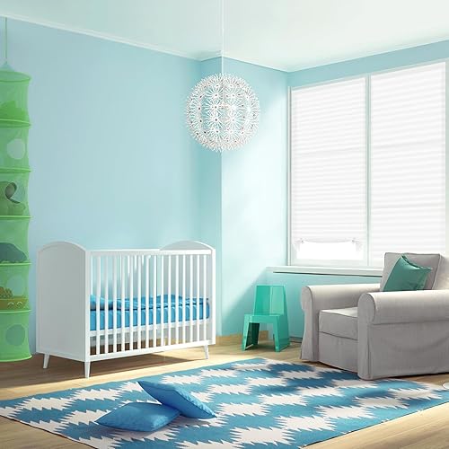 Miniatura 2 de Persianas adhesivas para ventanas, persianas impermeables para el hogar, pantalla de papel plisada opaca, fácil de cortar, bloqueo solar temporal,