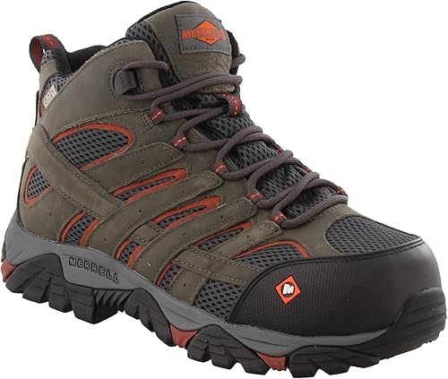 Merrell Botas de construcción Moab Vertex Mid impermeables con punta compuesta para hombre