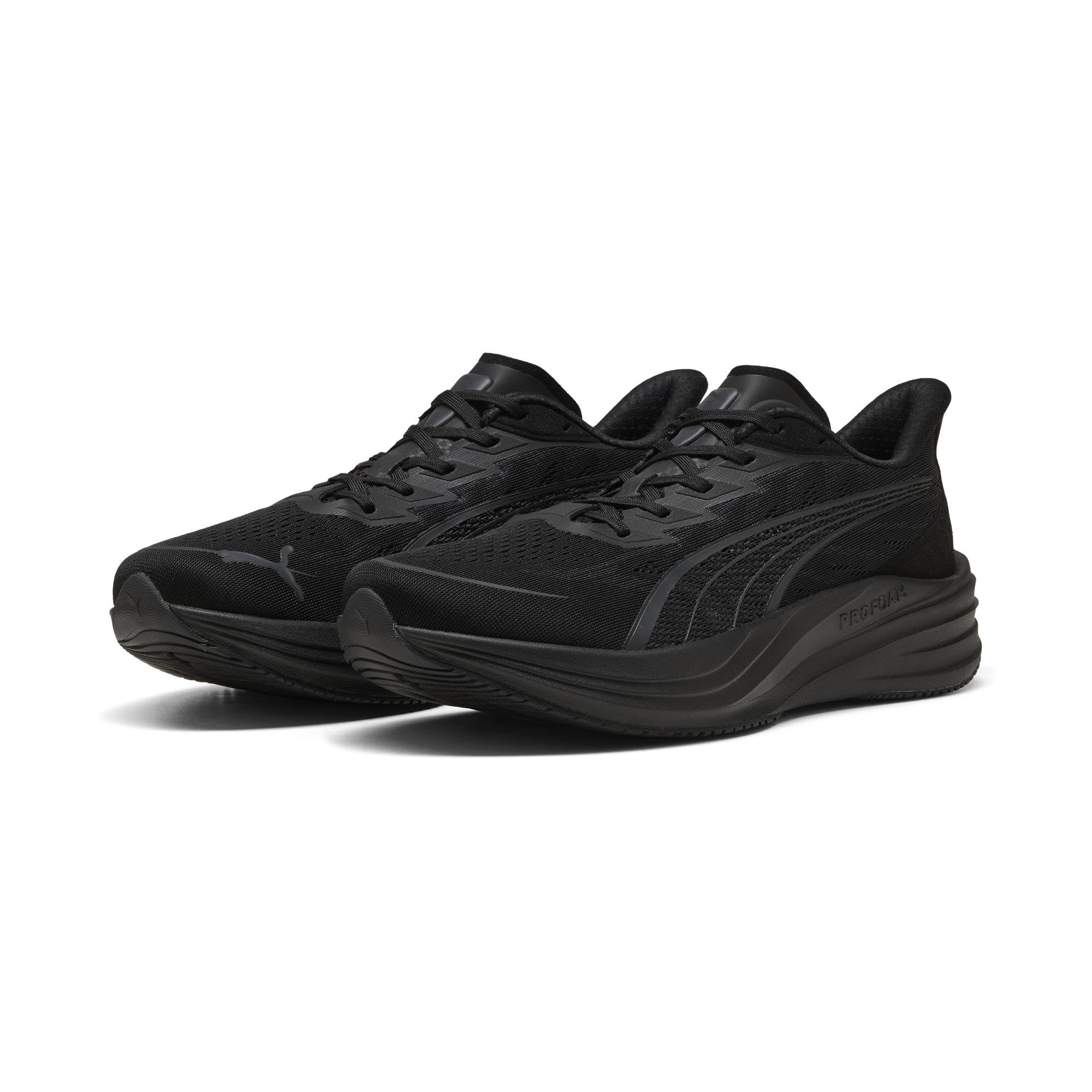 PUMA Unisex Darter PRO 2 Road Running Shoe, Black-Flat Dark Gray, 9 UK