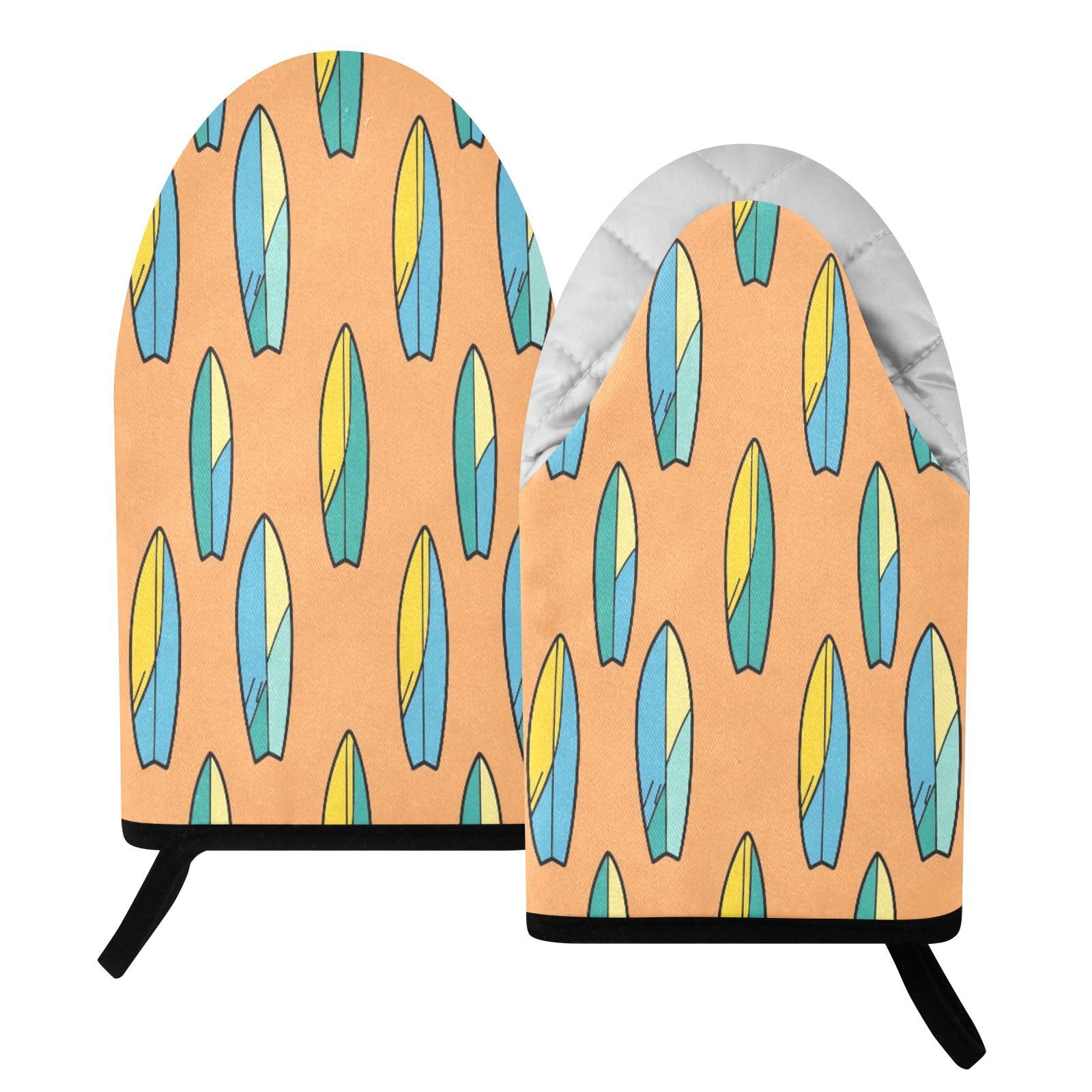 BURSTDDY Surfboard Oven Mitt,Heat Resistant Kitchen Mitts for Cooking