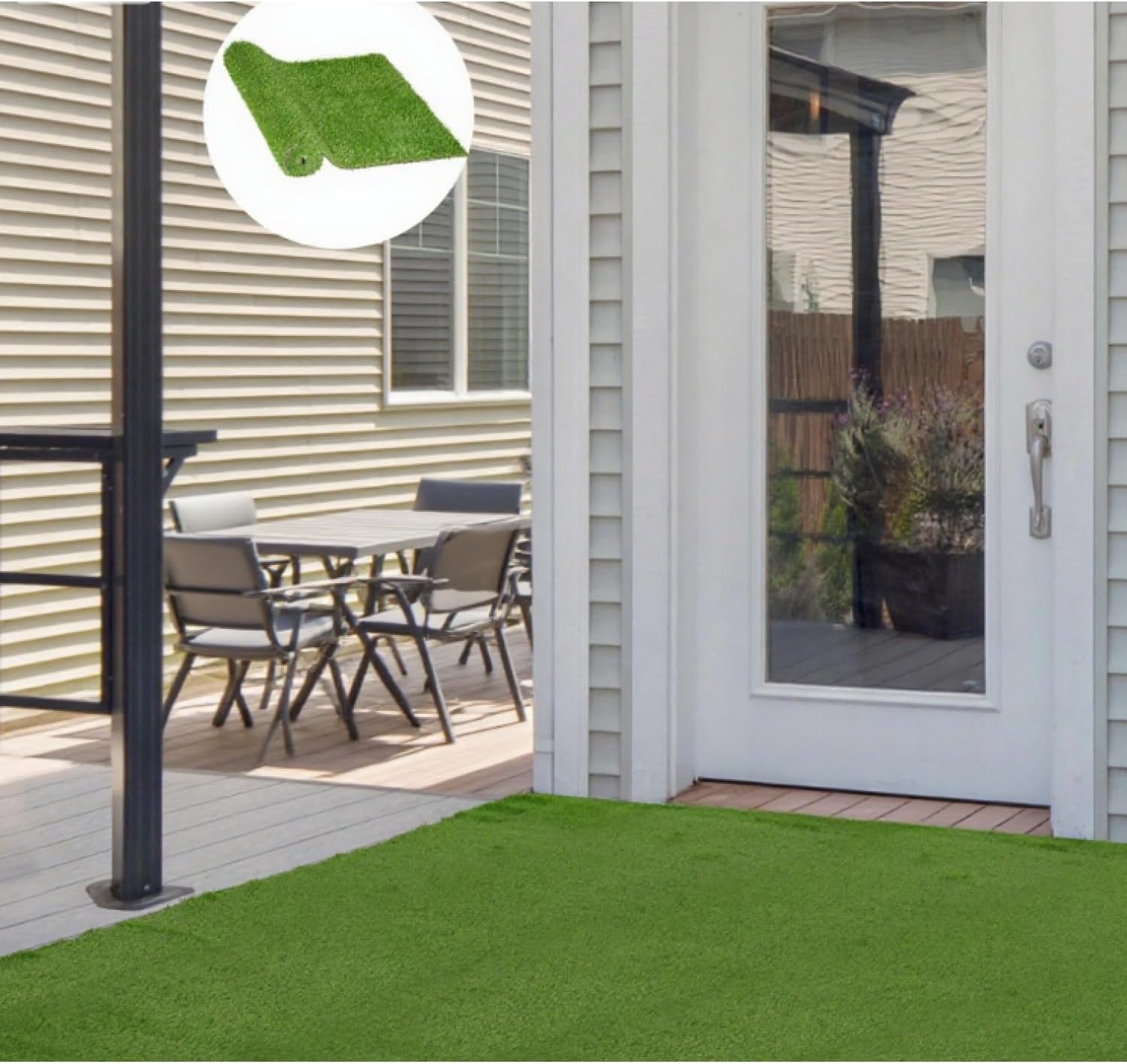 Artificial Turf Grass with Simulated Look Feel - Rubber Green - Practical Artificial Turf - Gardens courtyards playgrounds Exhibition Halls - Year-Round Beauty