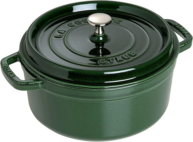Staub 5.5 Quart Round Cocotte, Basil