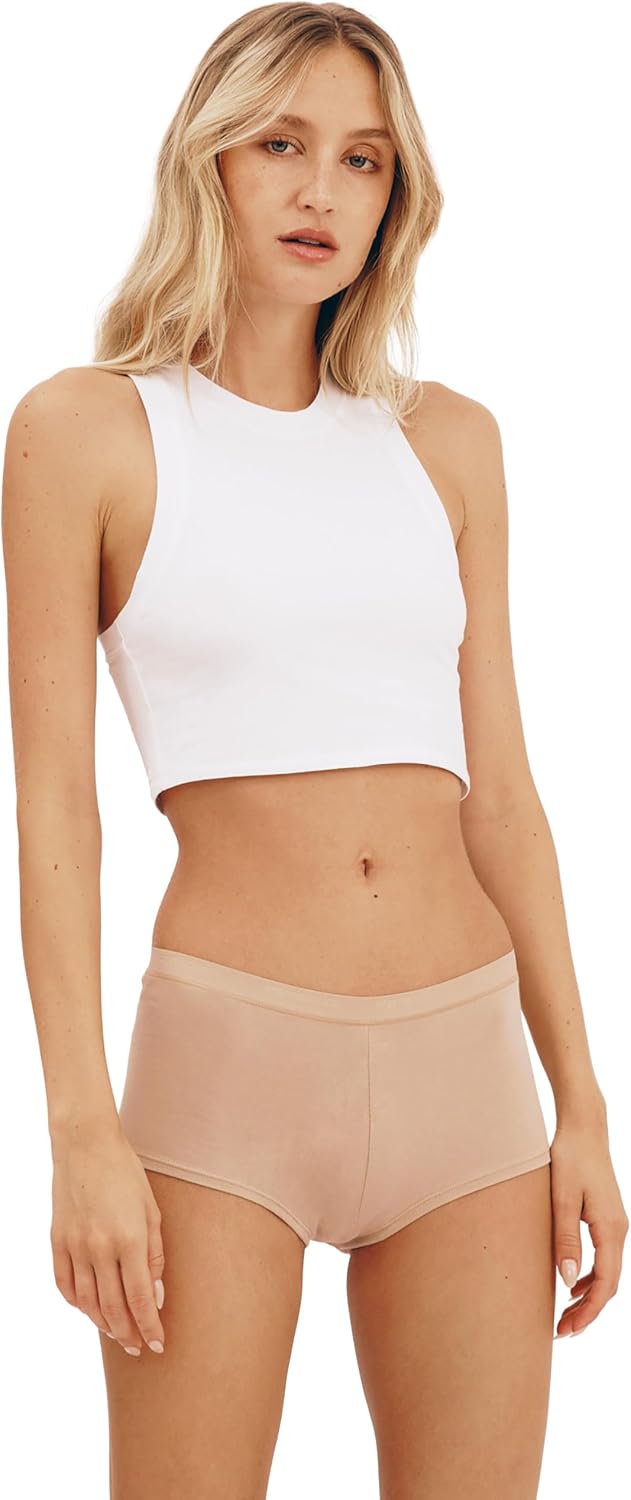 Organic Basics womens Core Shorty Cotton Boyshort Underwear - Image 2
