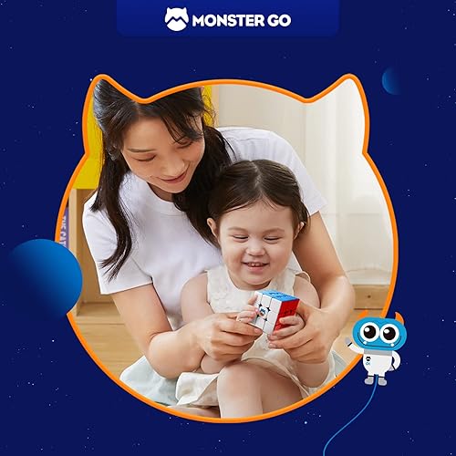 Miniatura 6 de Monster Go 3Ai, 3x3 Speed Cube MG356 Smart Cube Seguimiento Inteligente Movimientos de Temporización Pasos con Aplicación CubeStation (paquete