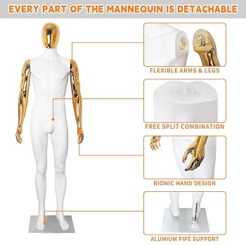 その他 Manma Amazon.com: Male Mannequin Full Body Maniquine Model Stand