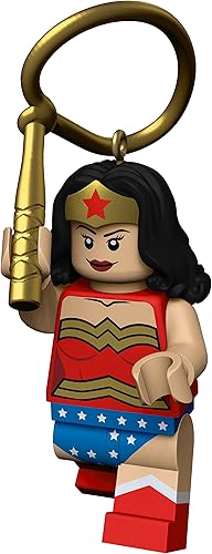 Hallmark Keepsake Adorno de Navidad 2021, Lego DC Super Heroes Wonder Woman Minifigura Adorno Multicolor,Lego Elf y Teddy