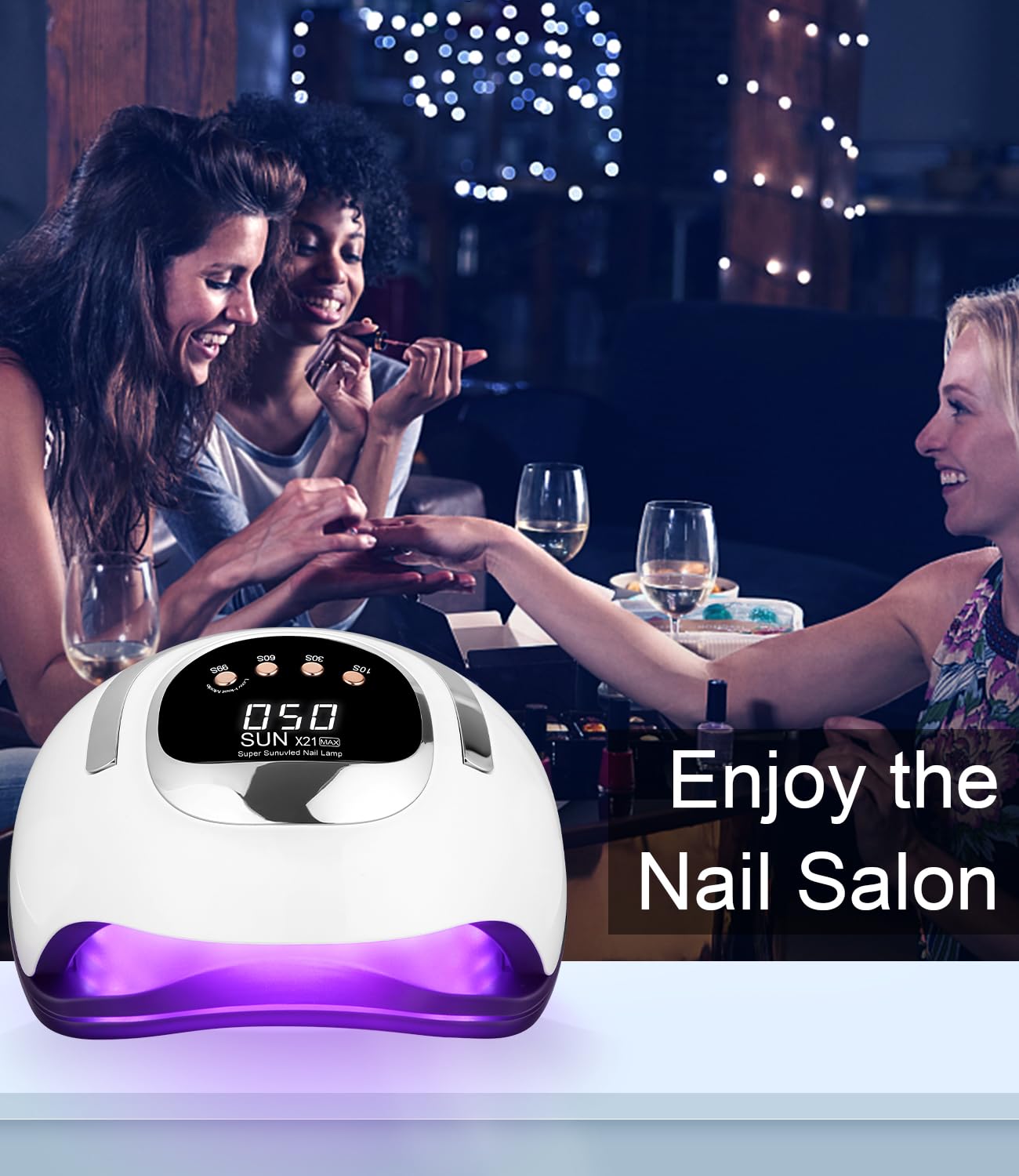 320W Lampada UV LED Unghie, Professionale 72 sfere di lampada a LEDs, Semipermanente Curare Rapidamente Pedicure Fornetto per Tutti i Smalti, Automatico Sensore per Manicure a Casa e in Salone