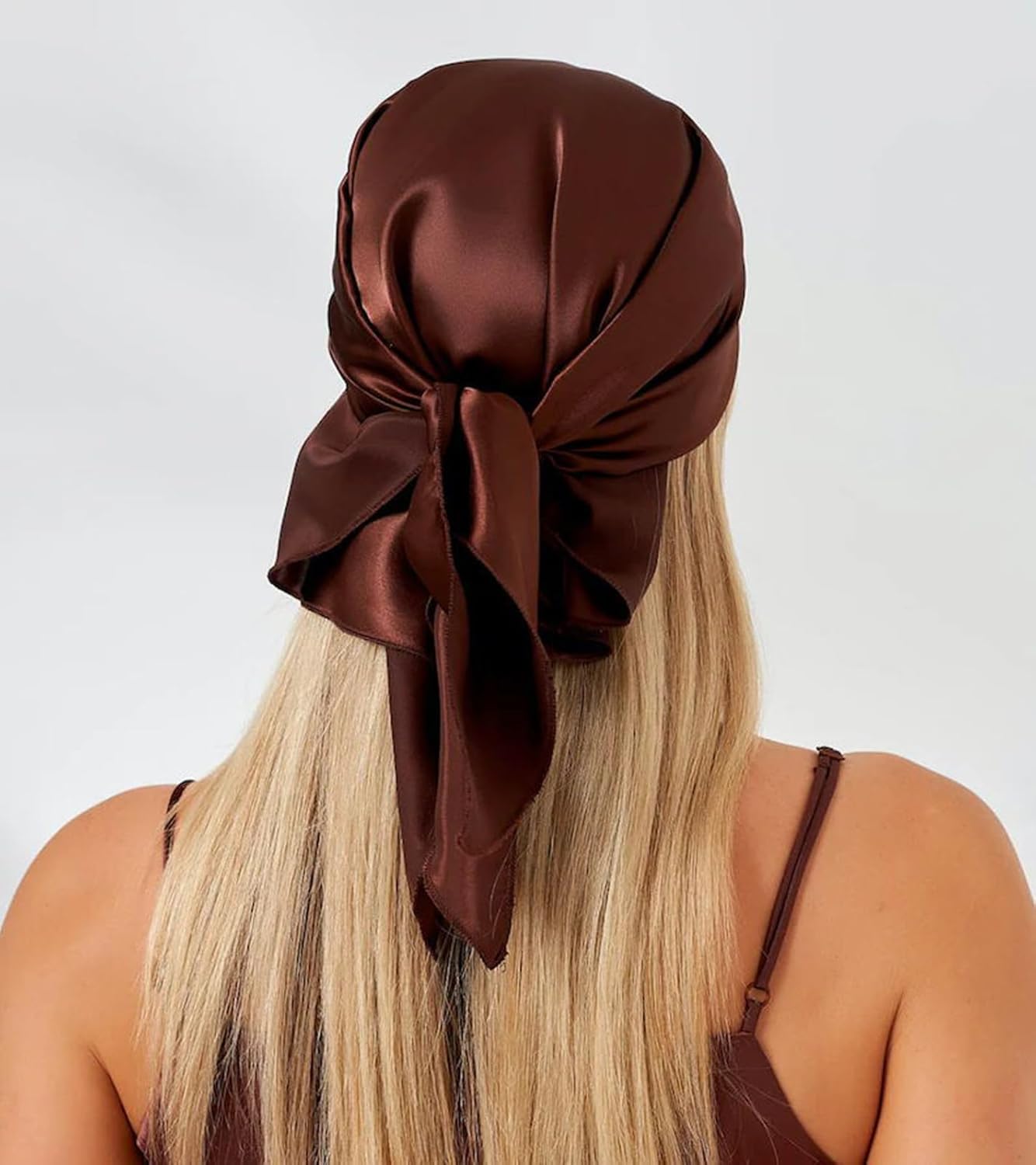 4/12/20 Pieces 35" Satin Head Scarf Large Square Scarf Silk Feeling Fashion Hair Wrapping Scarves for Women Girls