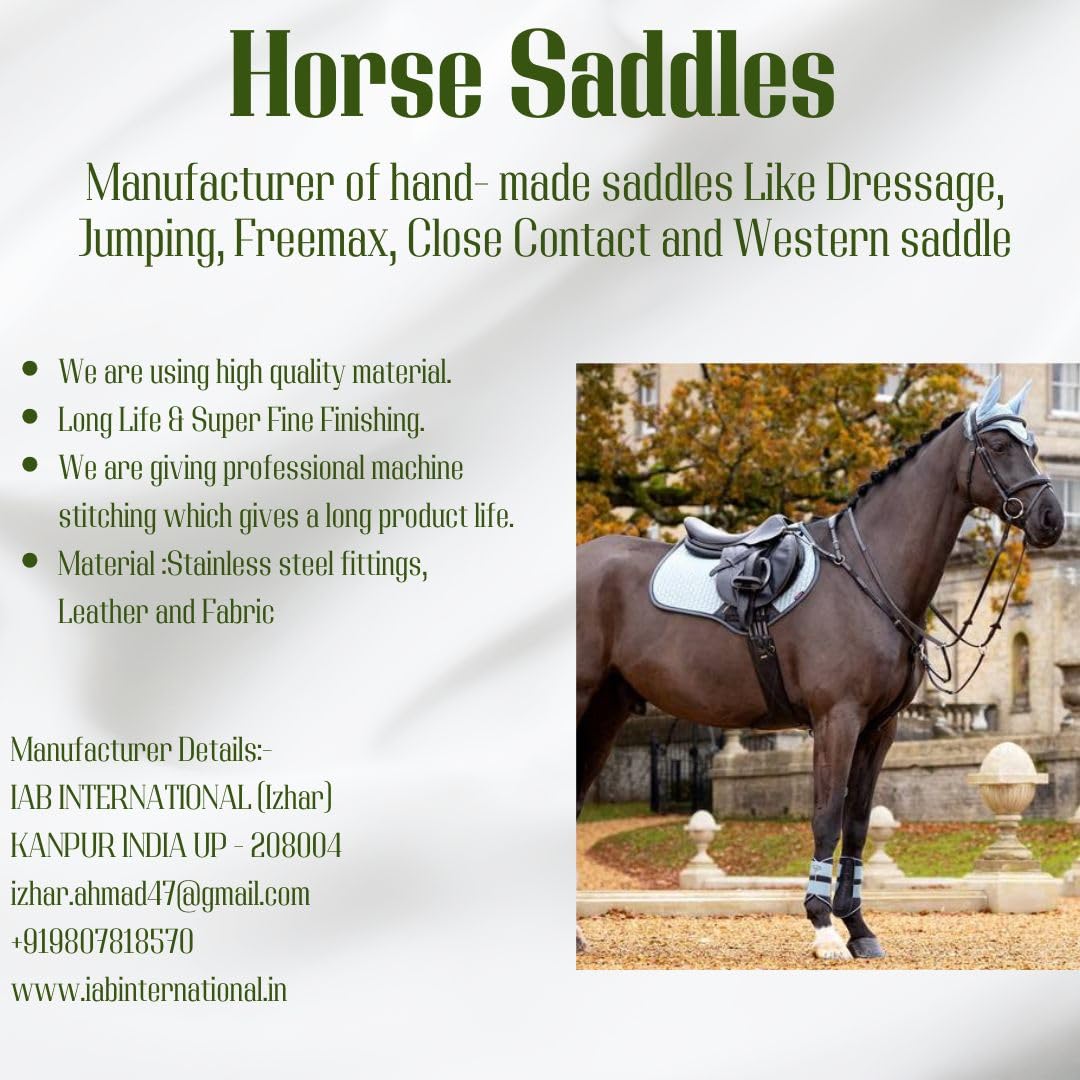 Leder-Dressur-Monoflap-Wechseleisensattel/Leather Dressage Monoflap Changeable Gullets Saddle (17")