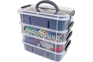 Organize Craft Space with Snapware Snap N Stack