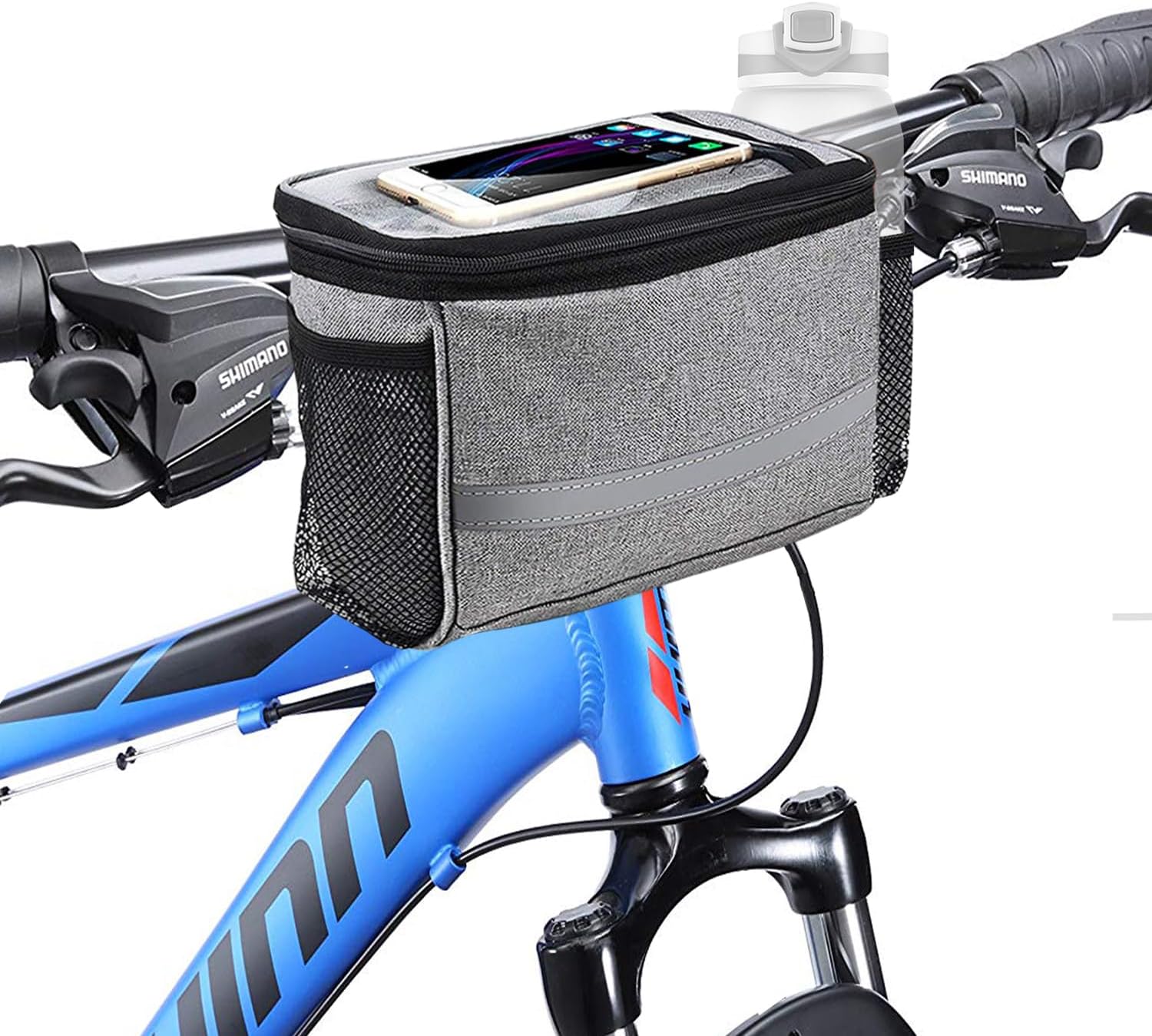 1 Small Kids Bike Bag + 1 Medium Grey Handlebar Bag