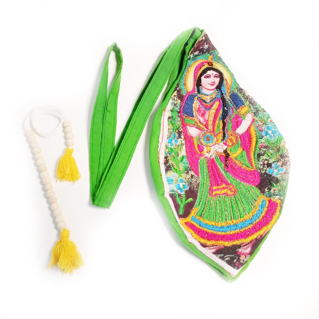 MAYAPURI Beautiful Embroidered Radha Rani Japa Bag/Chanting Bag with Sakshi Mala (B0B5NJ19G9) Amazon Price History, Amazon Price Tracker