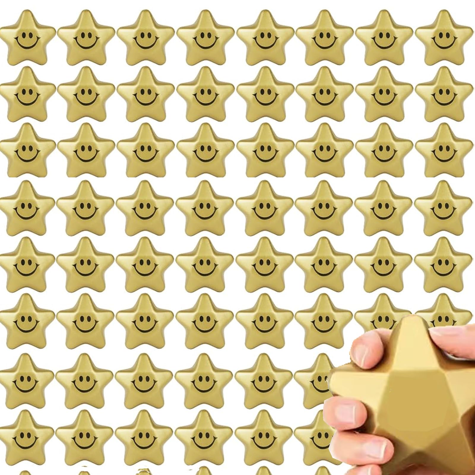 60 Piezas Bolas Antiestrés con Cara Graciosa Sonrisa para Adultos y Niños