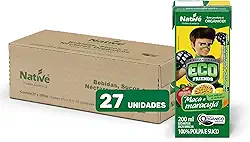Pack Suco Misto de Maçã e Maracujá Orgânico Native, Sem Adição de Açúcares - Caixa com 27 unidades de 200ml