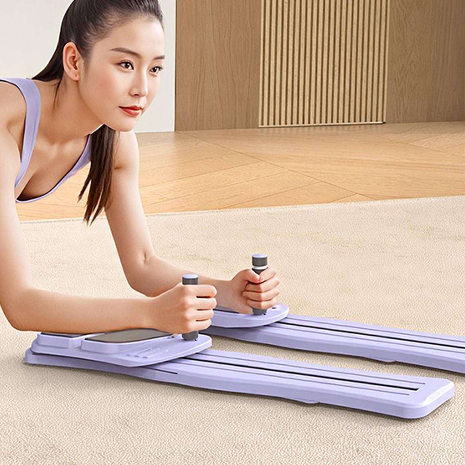 Tabla para Pilates Reformer, Tabla de Ejercicios Abdominales, Accesorio Gimnasio Portátil y Resistente, Equipo Entrenamiento Abdominales Antideslizante Ergonómica