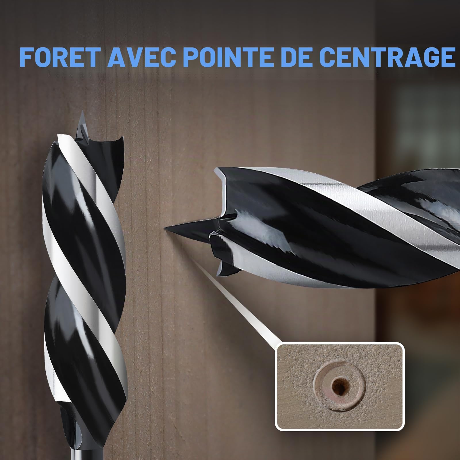 Foret à bois hélicoïdal 10 x 300 mm tige E 9.5