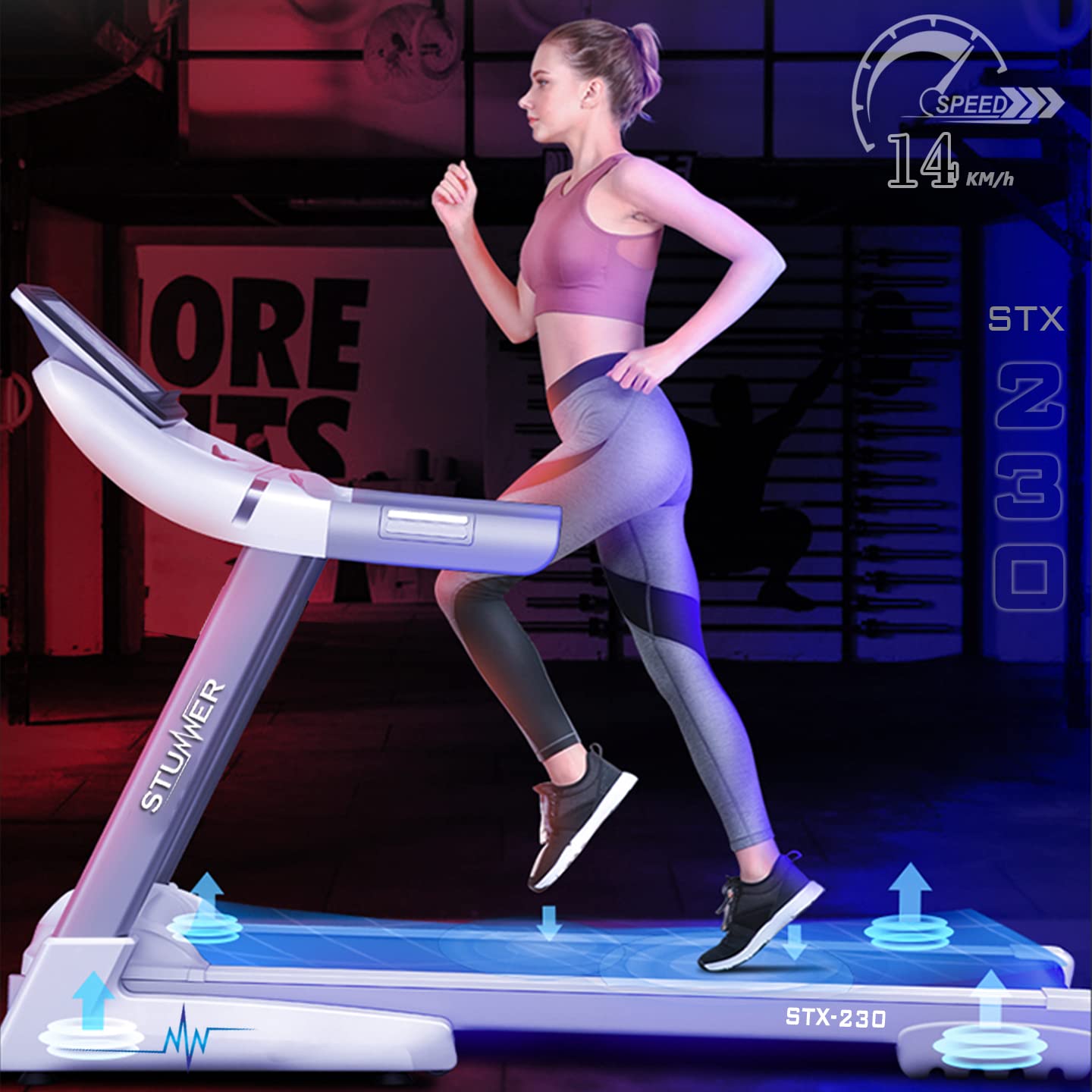 Elevate Your Fitness Game: Best Treadmills under 30000 in India 9 Stunner Fitness STX-230 2.0HP (4.0HP Peak) Motorised Treadmill