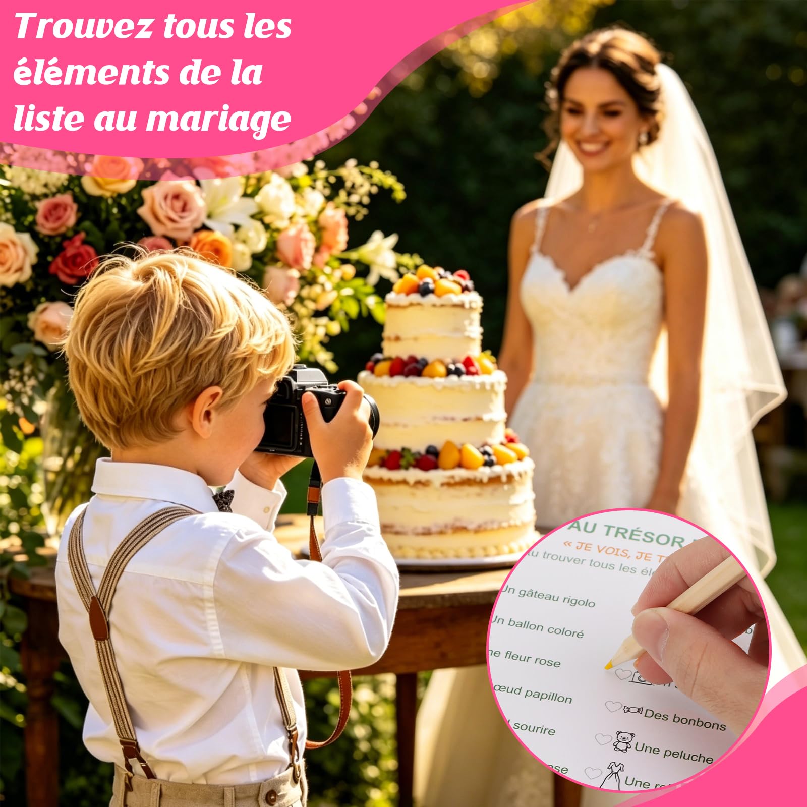 24-teiliges Geschenkset für Hochzeit und Kinder, 244 Teile, Herausforderungsbücher, Fotos, Hochzeit, Kinder, mit Buntstiften, selbstklebend und Geschenktüten für ruhige und verspielte Aktivitäten für