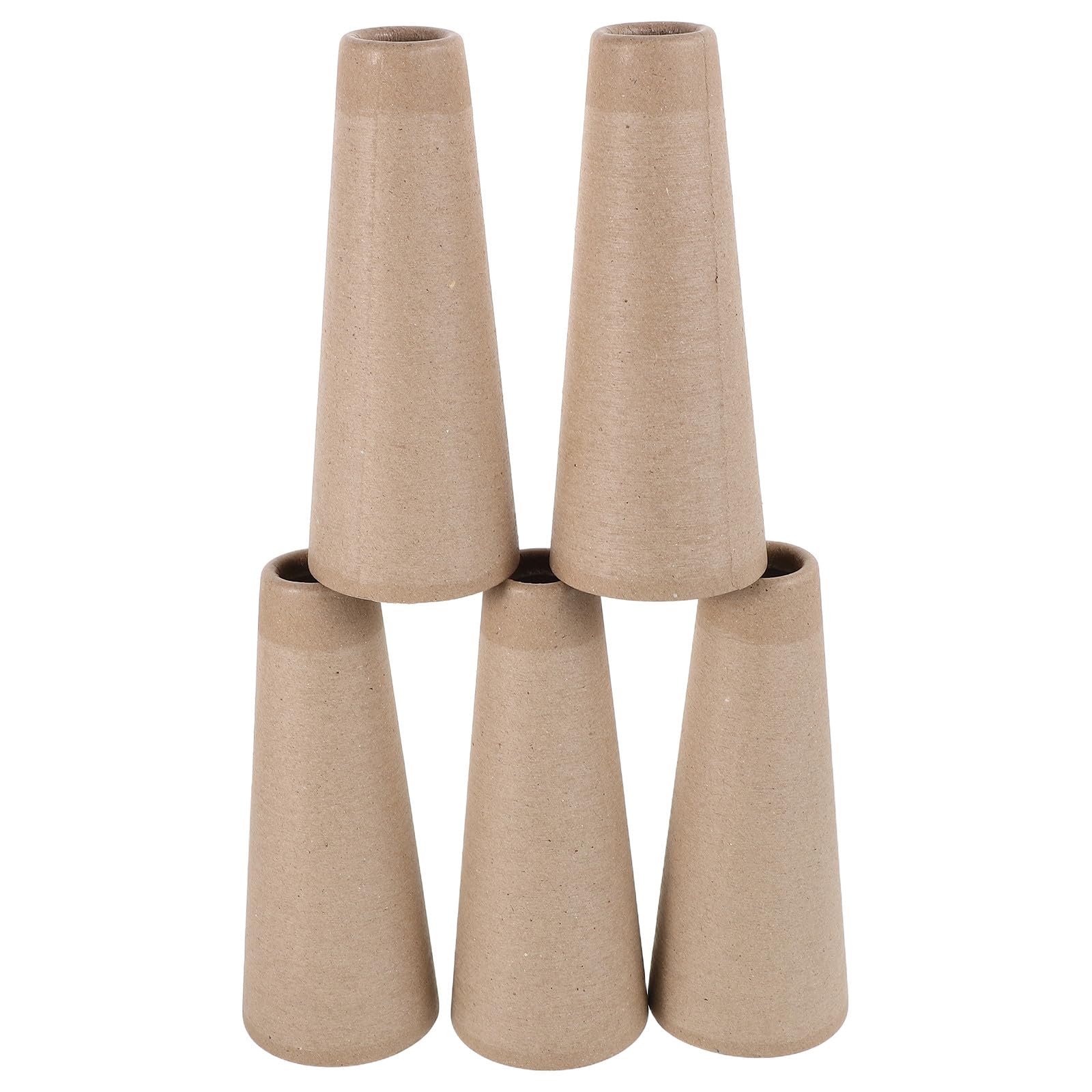 5pcs Wool Winding Tubes for Hand Knitting Machine Supply 5°57’ Groove Paper Cones Yarn Winder Tubes Large Capacity for Home Crochet and Weaving Craft