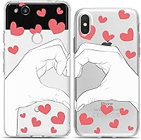 Vista 14 de Matching Couple Cases Compatible for Google Pixel 9 8 Pro 7a 7 Pro 6 Pro 6a 6 5a 5 XL 4a 5G XL 4a Clear Kawaii Egg Bacon Crystal Food Present Soul