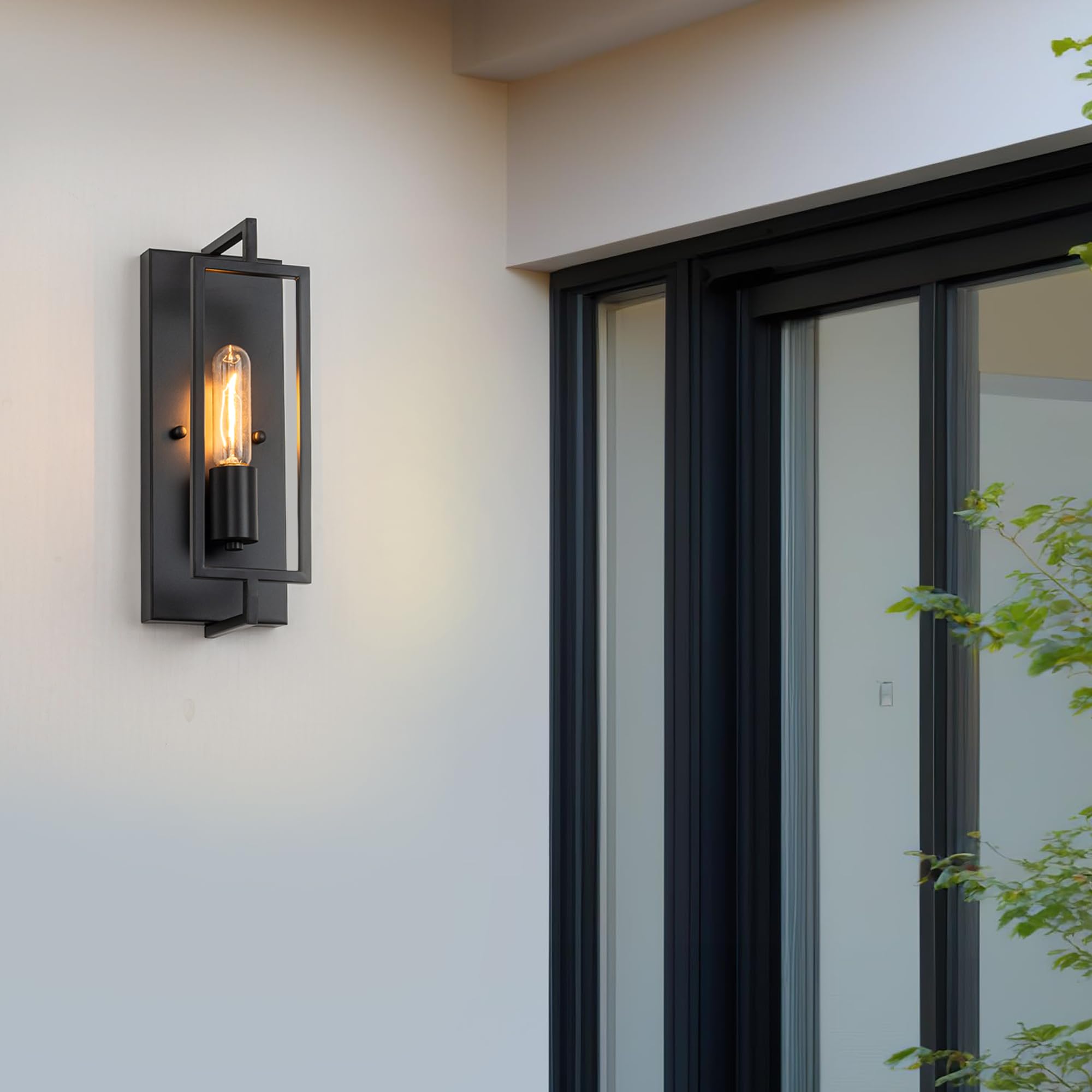 FTL 2 Stück Wandleuchte für Innen Industrial, Wandlampe Innen aus Metall, Schwarz Wandbeleuchtung Wohnzimmer E27, Vintage 1 Flammige Flurlampe Innen, LED Retro Bettlampe für Schlafzimmer