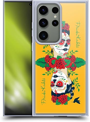 Head Case Designs Funda de gel suave con licencia oficial de Frida Kahlo Mirror Icons, compatible con Samsung Galaxy S23 Ultra 5G