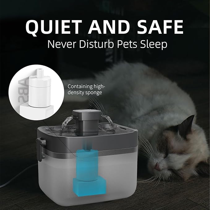 Fuente de Agua para Gatos Automática, 1.5L, Ultra Silenciosa miniatura 4