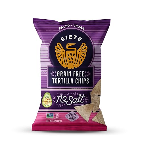Miniatura 92 de Siete Chips de tortilla sin cereales Chips sin gluten Aperitivos paleo y veganos Sin OGM Chips de inmersión, 5 onzas (paquete de 6)