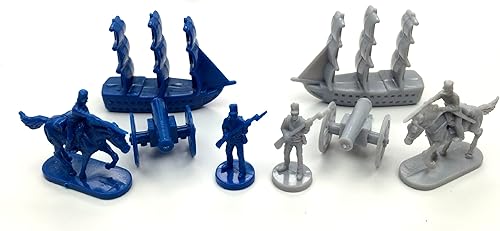 Miniatura 3 de Morrison Games Soldados de juguete de la guerra civil juego de 48 miniaturas de hombres del ejército gris de la Unión Azul y Confederado -