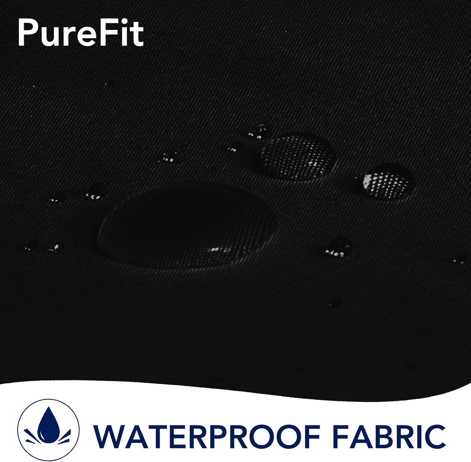 PureFit Outdoor Curtains for Patio Waterproof Weatherproof, UV Resistant Outside Curtains for Gazebo, Front Porch, Pergola, Sun Blocking Privacy Curtain, 52W x 95L inch, 1 Panel, Black