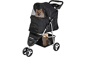 Foldable Pet Stroller for Cats and Dogs