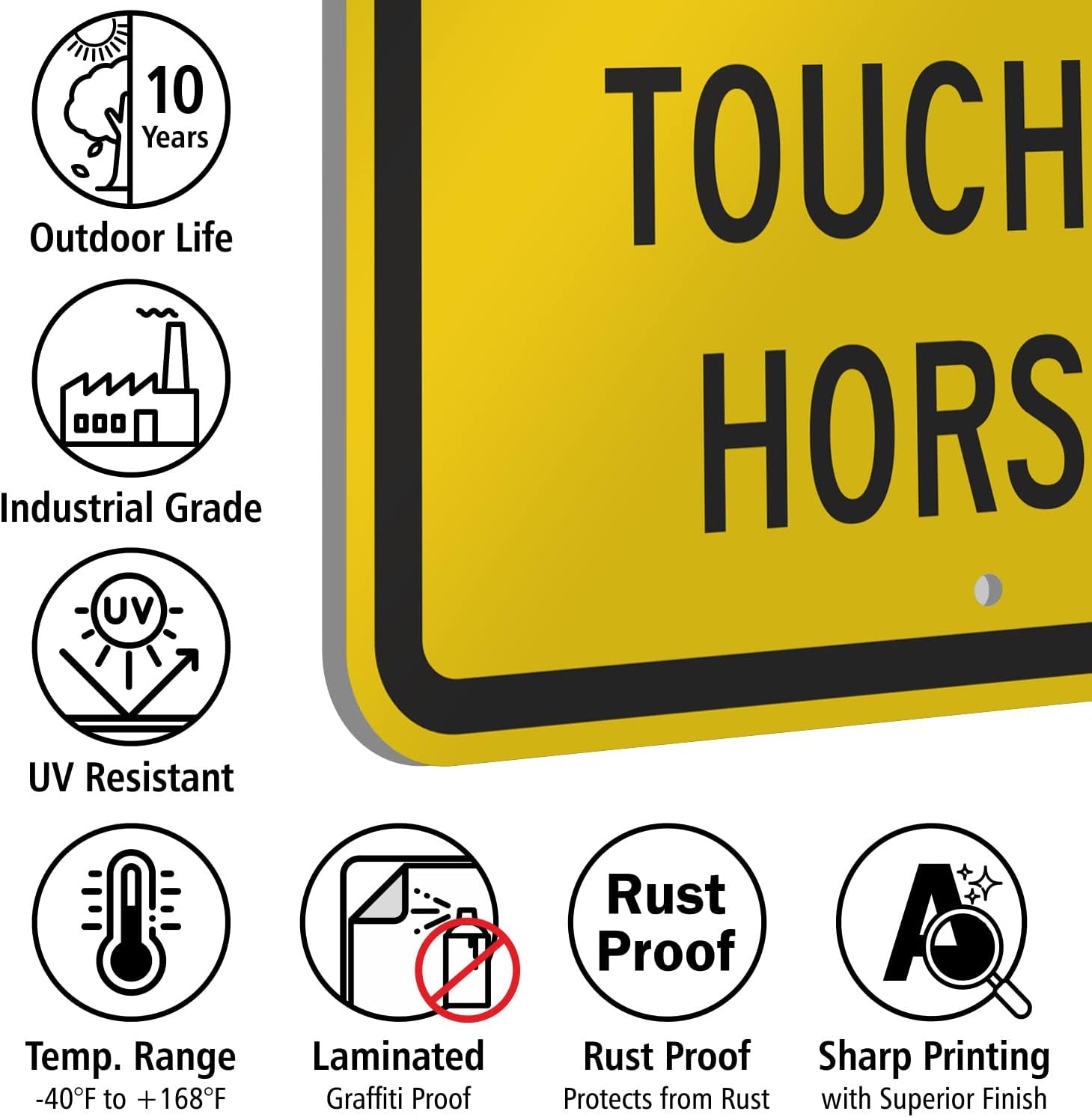 SmartSign "Please No Feeding Or Touching Horses" Sign | 18" x 24" Aluminum