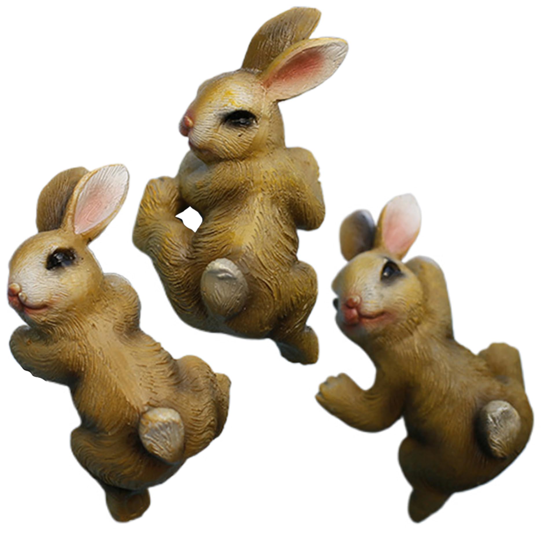 Statuette lapin pour pot de fleurs | Décoration de balcon mignon