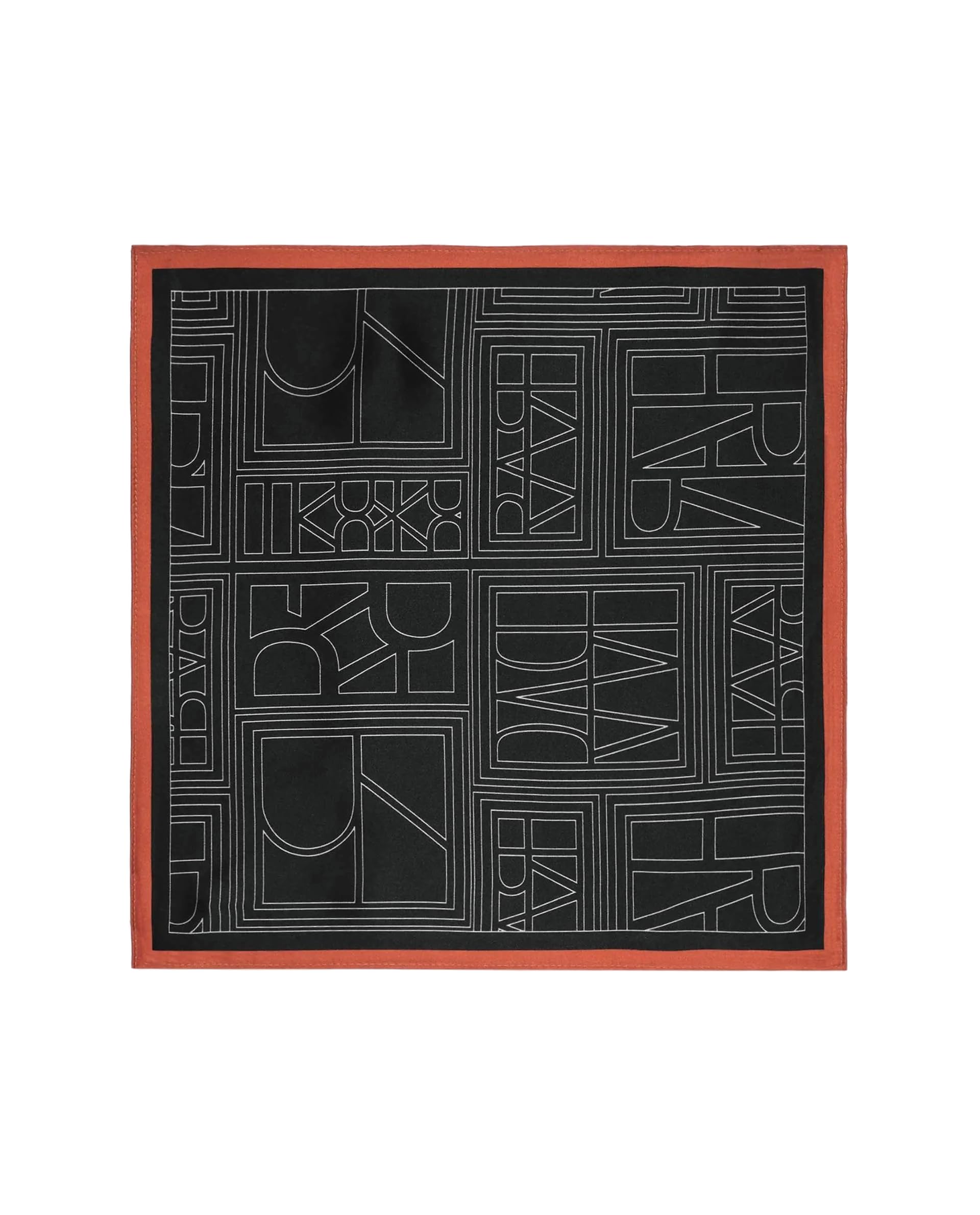 Men's Dani Regular Geometric Silk Pocket Square | Blue-image-28